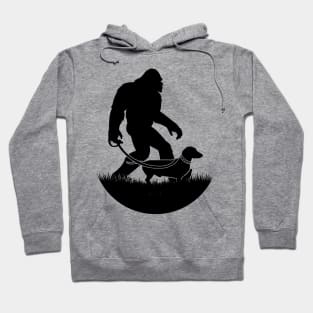 Bigfoot Walking Dachshund Hoodie